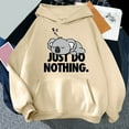 thumbnail image 2 of shqvo Just Do Nothing Hoodie Women Cute Graphic Lightweight Sweatshirts Long Sleeve Oversized Casual Workout Cute Hoodies Pullover Tops Hooded Sweatshirts for Teen Girls, 2 of 4