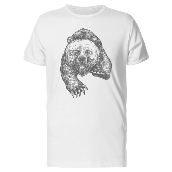 Attacking Bear B&W Sketch Tee Men's -Image by Shutterstock