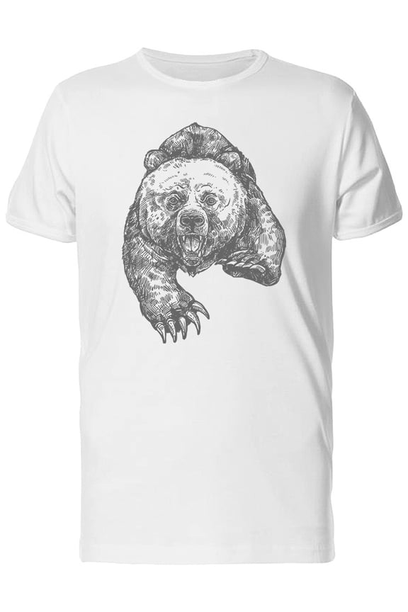 Attacking Bear B&W Sketch Tee Men's -Image by Shutterstock
