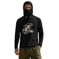 thumbnail image 2 of SEANATIVE Long Sleeve Fishing Hoodie for Men UV Protection Tops Breathable Lightweight Athletic Shirt Outdoor Sport Apparel for Outdoor Fishing Lovers, 2XL, Beagle Dog Black, 2 of 7