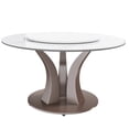 thumbnail image 4 of JERFIT 53 inch Round Dining Table with Lazy Susan, White Sintered Stone Kitchen Table for 8-10 Seats, Modern Industrial Restaurant Table with Heat & Scratch Resistant Top, 4 of 9