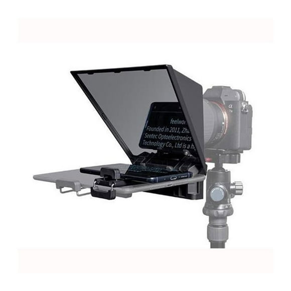 Portable Mini Teleprompter Recording Live Broadcast Video With Remote Control ,Easy setup, Desktop controlled