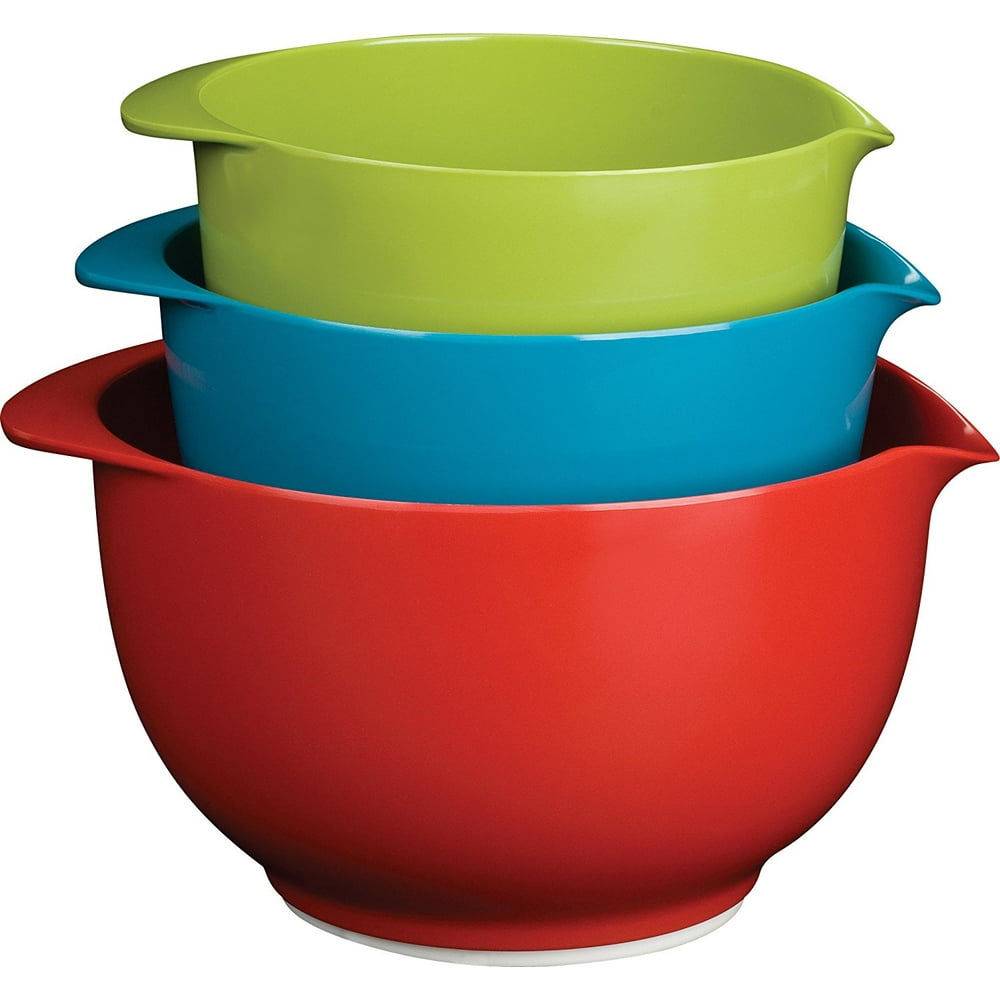 Melamine Mixing Bowls, Set of 3, This handy set of 3 mixing bowls