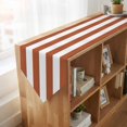 thumbnail image 4 of Burnt Orange Striped Table Runner Linen Burlap Table Runner 90 Inches Long Modern Orange Stripes Farmhouse Dresser Scarves for Kitchen Island Coffee Dining Room Party Holiday Decoration 13"x90", 4 of 8