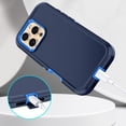 thumbnail image 5 of I-HONVA For iPhone 16 Pro Case,3-Layer Military Grade Drop Protection Anti-Slip Bumper Rugged Shockproof Dustproof Protection 6.3 inch Phone Case,Deep Blue, 5 of 7