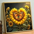 thumbnail image 2 of JYLMOOD DIY Paint by Number for Adults, Easy Painting by Numbers for Gift Home Wall Decor 16x16in without Frame, Colored Canvas - Sunflower Butterfly, 2 of 5