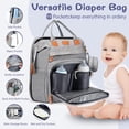 thumbnail image 3 of Mochila JOYCE Para Pañales con Cambiador Gris, 3 of 9