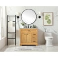 thumbnail image 6 of 36 inch single bathroom vanity in natural wood, 6 of 8