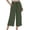 Green, variant on Womens High Waisted Wide Leg Pants Lace Up Loose Tight Waist Casual Trousers for Women Size M
