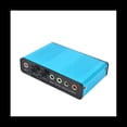 thumbnail image 1 of USB 6 Channel 5.1 / 7.1 Surround Tarjeta de Sonido Externa PC Laptop Desktop Tablet Audio Tarjeta Adaptadora óPtica (Azul), 1 of 5