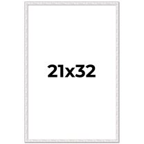 21x32 Frame White Real Wood Picture Frame Width 0.75 inches | Interior Frame Depth 0.5 inches |