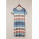 thumbnail image 1 of ABPHQTO Minivestido de mujer con bolsillo a rayas azul cielo, 1 of 5