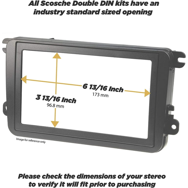 SCOSCHE HA1710B 2001 2005 Honda Civic Double DIN Mounting Dash Kit for Car Radio Stereo Installation