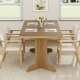 thumbnail image 2 of 71" Dining Table for 6 to 8 People, Modern Dinner Table with Unique Wooden Legs, Rectangle Dining Table for Kitchen, Dining Room & Living Room, 2 of 7