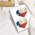 thumbnail image 4 of Leather Heart Earrings Dangle For Women Texas Flag Distressed Love Earrings Drop For Women, 4 of 6