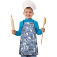thumbnail image 2 of Dog with Woof and Bark Kids Aprons for Girls and Boys,Adjustable Neck Strap Toddler Aprons for Kids Cooking Baking, 2 of 7