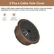 thumbnail image 3 of Uxcell 2Pack 2"(50mm) Cubierta de agujero para cable ABS para escritorio, marrón, 3 of 6