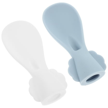 Soimiss 2Pcs Silicone Food Pouch Spoon Attachment for Home Use in Assorted Colors