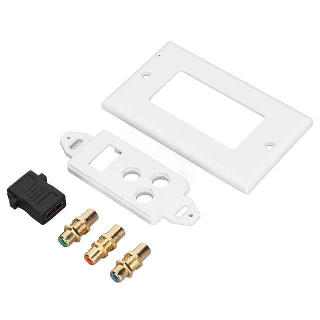 Placa de pared de interfaz multimedia HD, placa de pared 3RCA Placa de pared multimedia HD Placa de pared de interfaz multimedia RCAHD Rendimiento de primer nivel