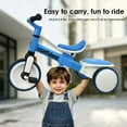 thumbnail image 4 of Wdmiya 3-in-1 Toddler Bike for 2+ Years Old, Boys Girls Tricycles for Toddlers Kids， Adjustable Seat, Trikes for Balance Training Baby Bike Infant Trike, Christmas & Birthday Gift, Blue, 4 of 6
