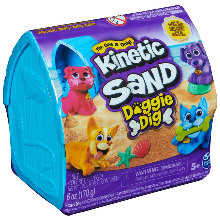 Kinetic Sand, Doggie Dig with Surprise Multipurpose Dog Tool, 6oz