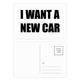 thumbnail image 1 of Quiero un coche nuevo Set cumpleaños gracias tarjeta postal correo lado 20pcs, 1 of 3