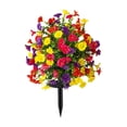 thumbnail image 2 of Artificial Morning Glory Stake, 20 Inch Anti Trap Disc Flower for Outdoor, Realistic Simulation Plant for Courtyard Scenery, Weather Resistant Ground Planting for Garden and Patio, 2 of 6