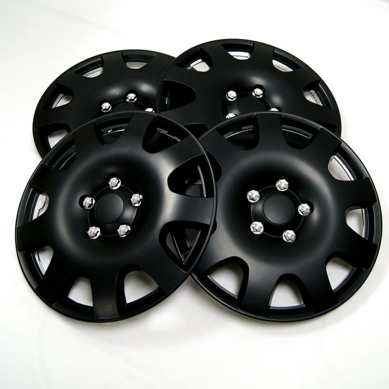 TuningPros WSC 502B16 Set of 4 Matte Black Hubcaps 16