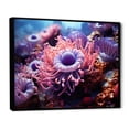 thumbnail image 2 of Designart "Purple Pink Marine Animals euphony" Marine Animals Floater Framed Canvas Wall Art, 2 of 7