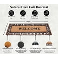 thumbnail image 4 of A1HC Natural Coir & Rubber 18"x48" Paisley Door Mat, Thick Durable, Heavy-Duty, Low-Profile, Long-Lasting Front Door Welcome Mat, Bronze, 4 of 7