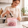 thumbnail image 4 of Reusable Silicone Food Storage Bag Clear Window Design Airtight Seal Refrigerator Freezer Food Pouch, 4 of 4