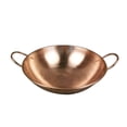 thumbnail image 2 of Olla de cobre puro, olla caliente, superficie lisa y gruesa, elegante, para estufa, sin tapa, para Picnic, hogar, senderismo, restaurante, Camping 30 centimetros, 2 of 8