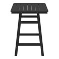 thumbnail image 4 of Costaelm Paradise 30" Square Outdoor Patio Counter High Bistro Bar Table With Umbrella Hole, Black, 4 of 9