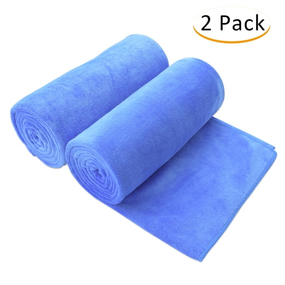 JML 2 Pack Bath Towels 30 x 60 inches,Solid, Soft,Absortbent and Fast Drying Towels, Dark Blue