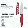 thumbnail image 5 of Farberware Professional 5-inch Ceramic Utility Knife with Red Blade Cover and Handle, 5 of 15