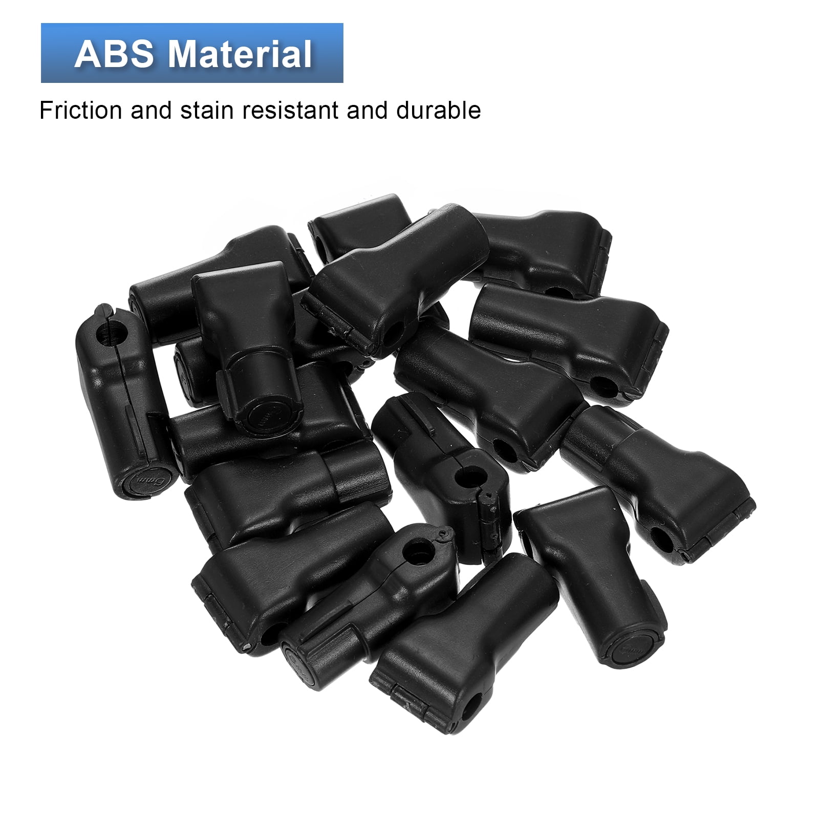 Uxcell 50pcs Peg Hook Locks Stop Locks, 6mm ABS Pegboard Display Hook Security Lock, Anti Sweep Theft Stop Locks for Retail Shop and Shopping Center Pegboard Display, Black