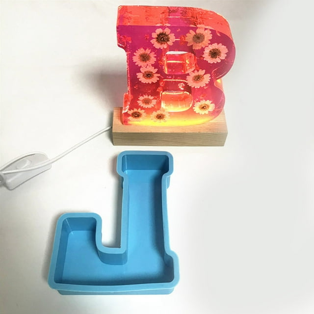 uhnmki DIY Mold 26 Mold Alphanumeric English Cake Silicone Alphanumeric Cake Crystal Cake Mould