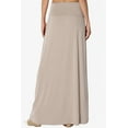 thumbnail image 2 of TheMogan Women's PLUS Casual Draped Jersey Foldable Waist Relaxed Long Maxi Skirt, 2 of 7