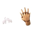 thumbnail image 6 of Dualoai Elephant Sculptures Ornaments Unique Tabletop Decoration Home Decor Animal Statues Figurines with Hands Entwined Sculpture Hand Bedroom Shelf Decor Soulmate Lovers Hand, 6 of 8