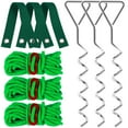 thumbnail image 3 of FUYGRCJ 9PCS Tree Stake Kit Tree Stakes and Supports Set with 3 Nylon Strap 3 Rope and 3 Spiral Stakes Durable Garden Stakes Straightening Kit Multifunctional Tree Anchor Support Strap, 3 of 9