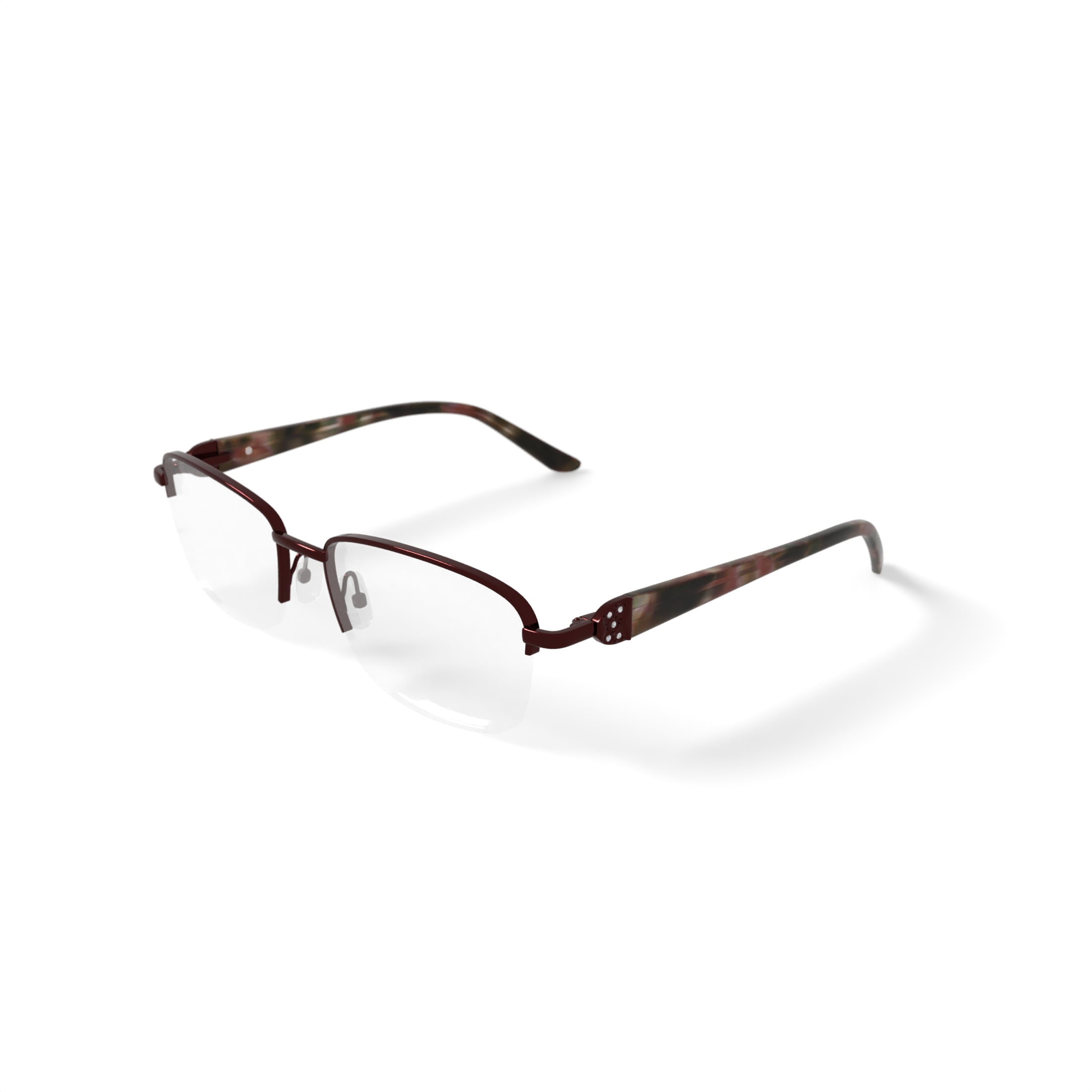 Visage Women's E215 Prescription Eyeglasses with Case, Burgandy