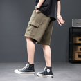 thumbnail image 3 of Pantalones cortos de verano para hombre, holgados, de talla grande, estilo coreano, de moda, informales, para uso exterior, 3 of 5