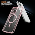 thumbnail image 3 of Decase Magnetic Case for iPhone 14 Pro Max,Compatible with Mag-safe,Military-Grade Protection,Slim Stylish Non-Yellowing Shockproof Case for iPhone 14 Pro Max,Clear Anti-Scratch Back Cover,Pink, 3 of 7