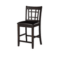 thumbnail image 6 of Dark Cherry Finish Dining Chairs 6pc Set Counter Height Design Upholstered Seat Traditional Design Dining Furniture, 6 of 6