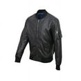 thumbnail image 2 of BLUE WELLFORD KALID Men's Black Leather bomber Stand-up collar Long sleeves Ribbed collar, waist and cuffs with 1 zipped left sleeve pocket and 2 press stud side pockets, 2 of 3