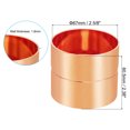 thumbnail image 2 of Uxcell 2-5/8 Inch ID Copper Coupling Fittings, Rolled Tube Stop Straight Pipe Fitting Welding Joint for HVAC, 2 of 5