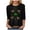 Black, variant on felwors St Patty's Day Shirt Women 2025 Casual Plus Size 3/4 Sleeve Irish Clover Shirts Funny Saint Patrick's Tunic Tops (Dark Green, L)