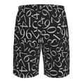 thumbnail image 6 of Kdxio Numbers Pattern Mens Casual Shorts - Drawstring Summer Beach Sports Shorts for Men, 6 of 9