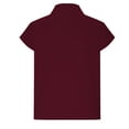 thumbnail image 6 of Women's Summer Short Sleeve High Neck Linen T-Shirt Tops Blouses Tees Solid Color Plain Casual Daily Wear Business Casual Work Office Vacation Outfits Fashion Essential Gift for Women, 6 of 9