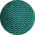thumbnail image 1 of Ahgly Company Machine Washable Indoor Round Oriental Turquoise Blue Industrial Area Rugs, 6' Round, 1 of 4